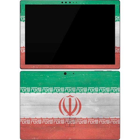 Iran Flag Distressed Surface Pro 7 Skin